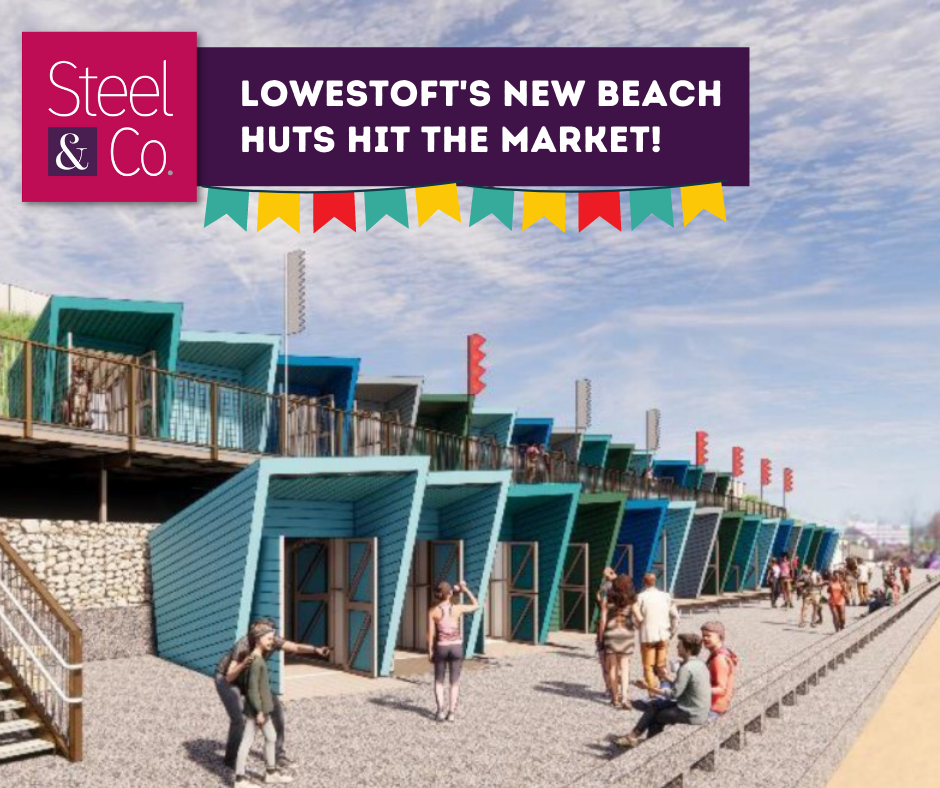 Lowestoft's new beach huts hit the market!