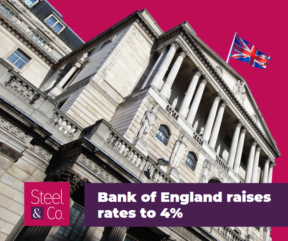 Bank of England raises interest rates to 4%